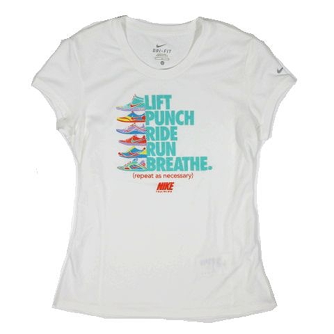 ナイキ Nike ランニング シャツ ドライ Tシャツ カットソー 半袖 スポーツウェア トップス サイズm 白 ホワイト 10 レディース 095 ベクトルパーク