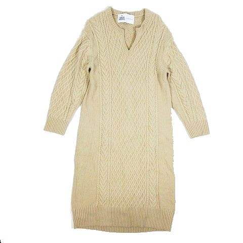 グリーンレーベルリラクシング ユナイテッドアローズ Green Label Relaxing Hamilton Sc ハミルトン ラムズウール アラン ニット ワンピース トップス 長袖 ハーフ丈 アイボリー 1 レディース 095 ベクトルパーク