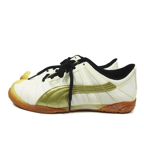 プーマ Puma ヴェロズ ジュニア フットサルシューズ トレーニングシューズ ホワイト ゴールド サイズ23 5cm 29 H2 キッズ 095 ベクトルパーク