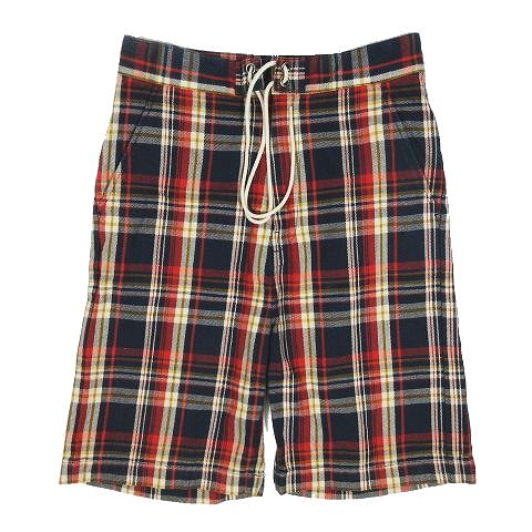 ビームス Beams チェック柄 ショート ハーフ パンツ コットン サイズs 赤 紺 9 メンズ 095 ベクトルパーク