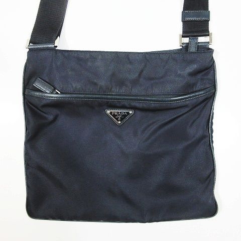 プラダ Prada マチなし ロゴプレート ナイロン レザー ショルダーバッグ 斜め掛け ネイビー メンズ レディース 095 ベクトルパーク プラダ Prada マチなし ロゴプレート ナイロン レザー ショルダーバッグ 斜め掛け ネイビー メンズ レディース 095 ベクトルパーク