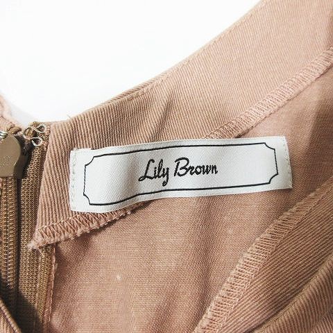 リリーブラウン Lily Brown ワンピース ストレッチ ツイル フレア サイズ1 ピンク レディース 095 ベクトルパーク