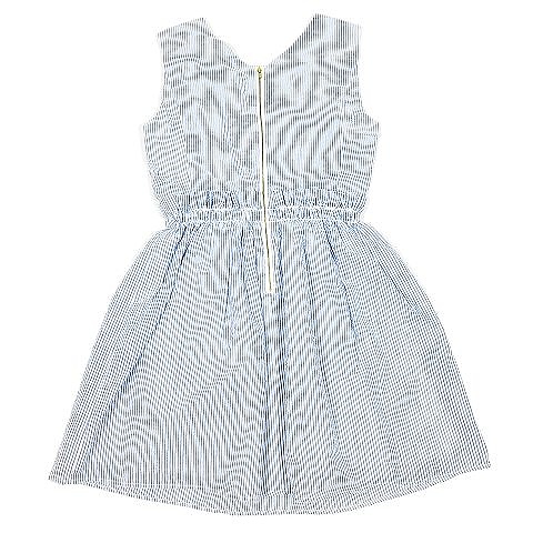 レイビームス Ray Beams ストライプ ノースリーブ ワンピース 膝丈 ハーフ コットン サイズ0 6314s 3036 青 ブルー 11 レディース 095 ベクトルパーク