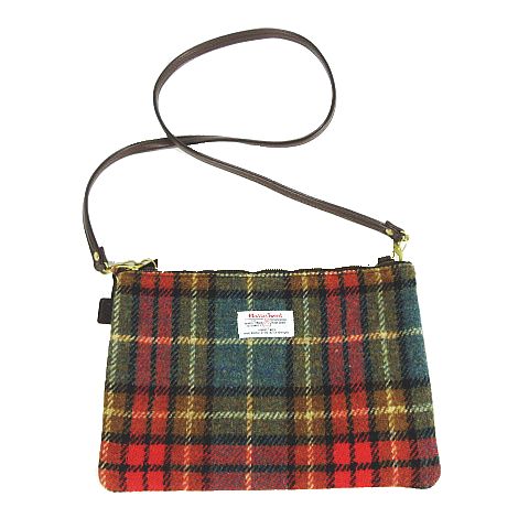 ハリスツイード Harris Tweed ツイード チェック サコッシュ ショルダーバッグ 鞄 茶 ブラウン系 マルチカラー 14 レディース 095 ベクトルパーク