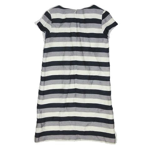 シェトワ Chez Toi ボーダー柄 リネン ワンピース 半袖 ネイビー B4 レディース 095 ベクトルパーク