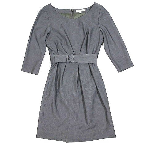 プロポーション ボディドレッシング Proportion Body Dressing ワンピース カットソー 七分袖 ベルト ミニ丈 ショート サイズ2 グレー 13 レディース 095 ベクトルパーク