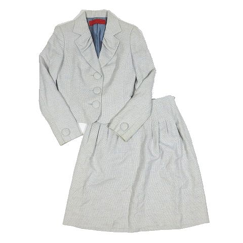 Charles Jourdan シャルルジョルダン スカート スーツ セットアップ ジャケット ツイード ラメ サイズ36 ブルー系 A5 レディース 095 ベクトルパーク