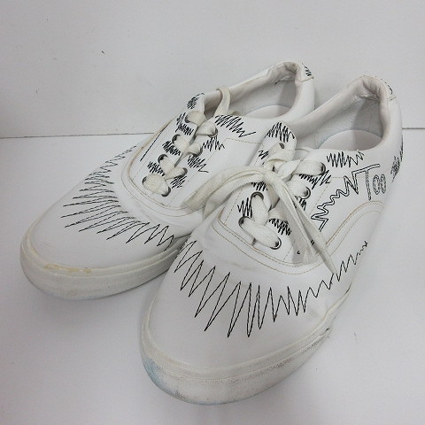 ザラマン Zara Man 刺繍 ローカット スニーカー シューズ 白 ホワイト サイズ44 2310 302 001 H5 メンズ 095 ベクトルパーク