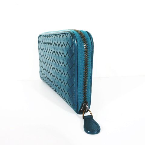 ボッテガヴェネタ Bottega Veneta イントレチャート 長財布 ウォレット ラウンドファスナー ジップ 青緑系 ブルーグリーン メンズ レディース 095 ベクトルパーク ボッテガヴェネタ Bottega Veneta イントレチャート 長財布 ウォレット ラウンドファスナー ジップ 青緑系 ブルーグリーン メンズ レディース 095 ベクトルパーク