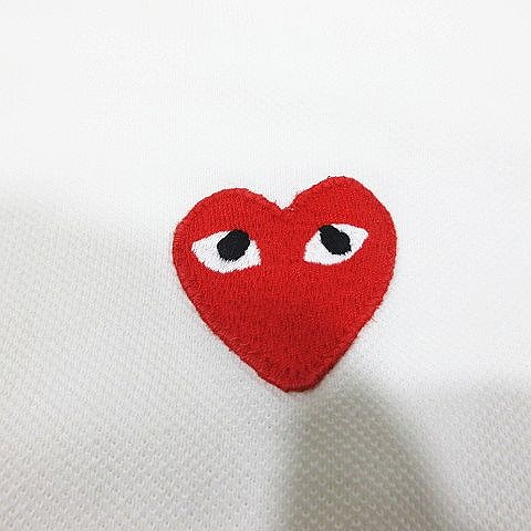 プレイコムデギャルソン Play Comme Des Garcons レッドハート ポロシャツ カットソー トップス 半袖 Az T006 サイズs 白 ホワイト 3 メンズ 095 ベクトルパーク