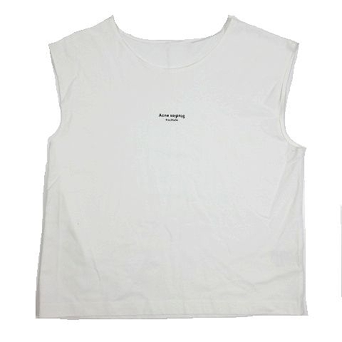 アクネ ストゥディオズ Acne Studios リバースロゴ ノースリーブ Tシャツ プルオーバートップス 白 ホワイト サイズs Fn Wn Tshi メンズ 095 ベクトルパーク