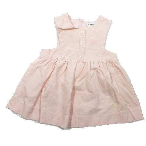 セリーヌ Celine 子供服 女の子 キッズ 馬車ロゴ コーデュロイ ドレス ワンピース ノースリーブ ピンク サイズ80 A11 キッズ 095 ベクトルパーク