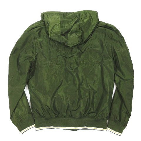 ザラ Zara フーデット ナイロン ジャケット ブルゾン マウンテンパーカー ジップアップ リブ ライン サイズm グリーン 緑 メンズ 095 ベクトルパーク