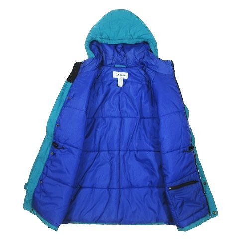 エルエルビーン L.L.BEAN スノーウェア スキー フード ジャケット ジャンパー キッズ L 14-16 グリーン×ブルー系