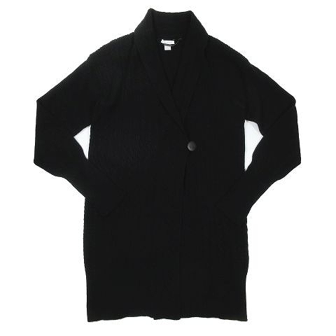 マックスマーラ MAX MARA 白タグ カシミヤ混 ウール ケーブル編み カーディガン 長袖 1B サイズXL ブラック 黒 レディース △A04