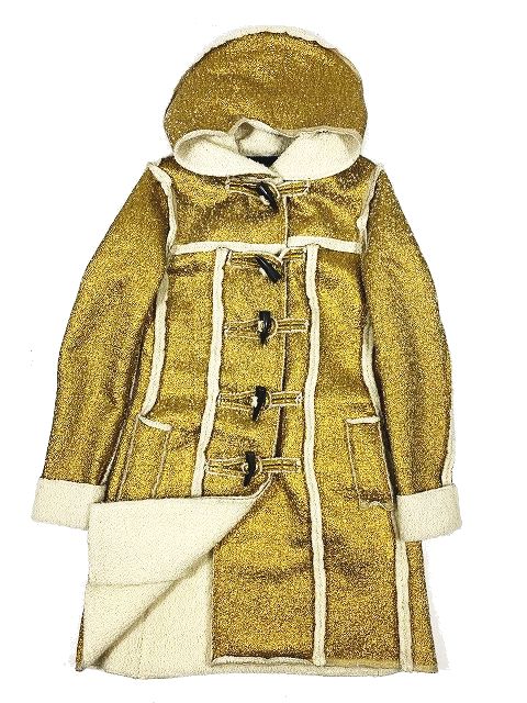 ランバン Lanvin River 15 内ボア ゴールドラメ ダッフルコート アウター サイズ34 レディース Coa15 A3 095 ベクトルパーク