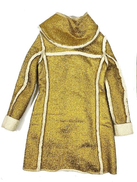 ランバン Lanvin River 15 内ボア ゴールドラメ ダッフルコート アウター サイズ34 レディース Coa15 A3 095 ベクトルパーク