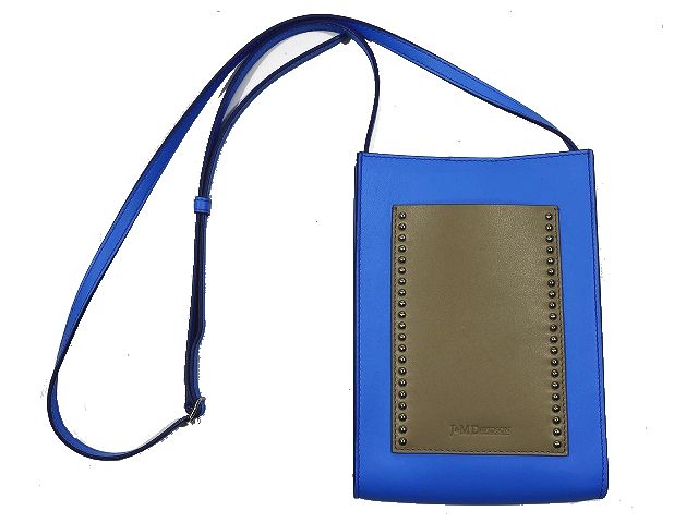 美品 22ss ジェイ エムデヴィッドソン J M Davidson Bicolour Carte Postal With Studs カルト ポスタル Lcrp 1bc Scxx ショルダーバッグ レディース レザー スタッズ装飾 鞄 コバルトブルー メンズ レディース 095 ベクトルパーク