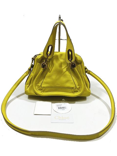 クロエ CHLOE パラティ 2WAY スモールショルダーバッグ トートバッグ ハンドバッグ ネオンイエロー PARATY BAG SMALL SHOULDER NEON YELLOW レディース 全品特価 クロエ ショルダーバッグ パラティ スモール ハンドバッグ ショルダーバッグ
