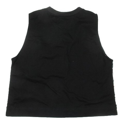 ロイスクレヨン Lois CRAYON 22SS エンブロイダリーTシャツ ノースリーブ チュール 刺繍 花柄 プルオーバー カットソー M 黒 ブラック/4 レディース