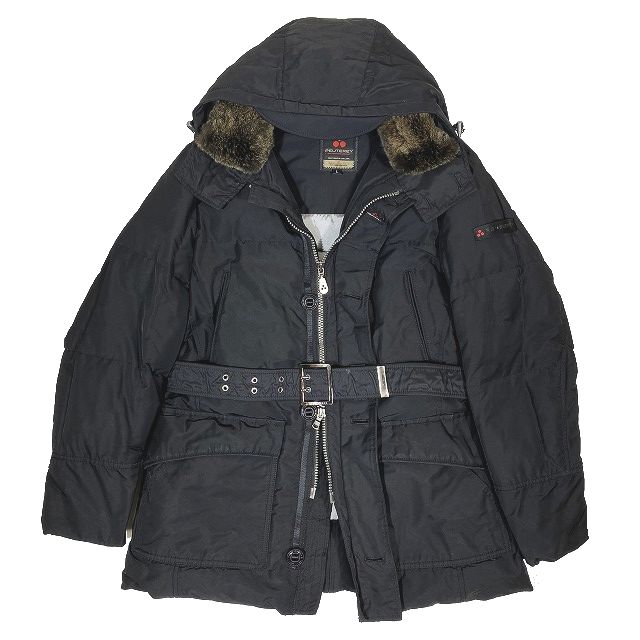 美品 ピューテリー PEUTEREY ハリケーン ナイロンダウン フード コート  