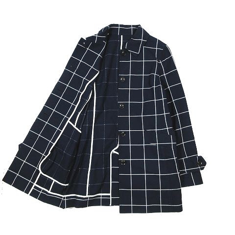キース KEITH グラフチェック柄 ステンカラーコート ジャケット ロング