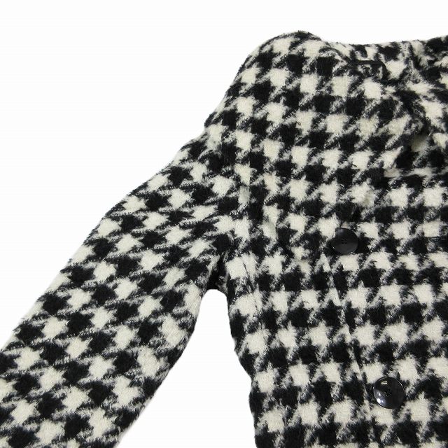 マックスマーラ MAX MARA 白タグ 高級ライン 千鳥格子 ウール ロング 