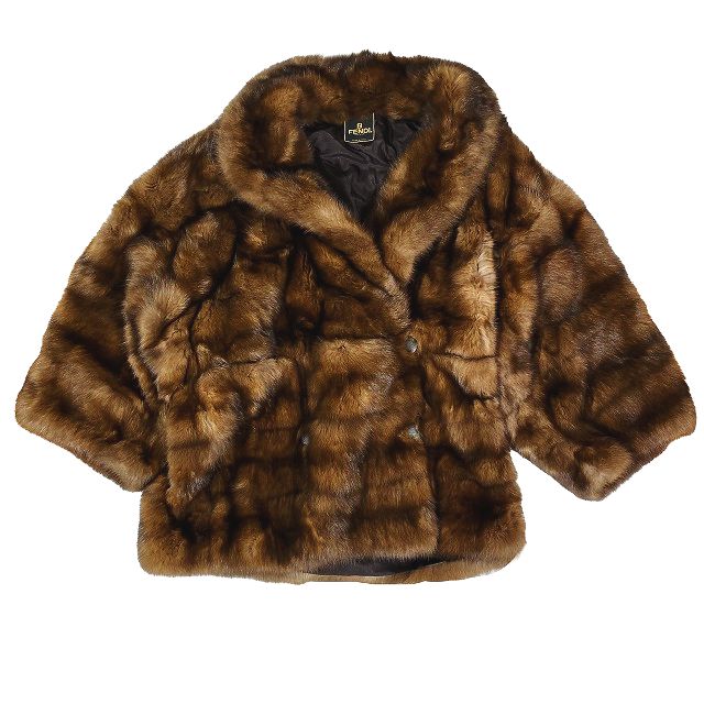 フェンディ FENDI 本毛皮 ミンク ハーフコート アウター 