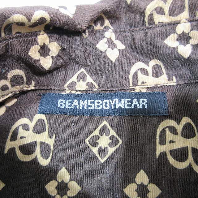 ビームスボーイ BEAMS BOY WEAR モノグラム シャツ 長袖 ボタン