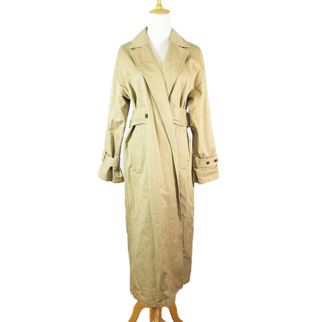 スピック&スパン Spick&Span ポプリンオーバー トレンチコート ロング  