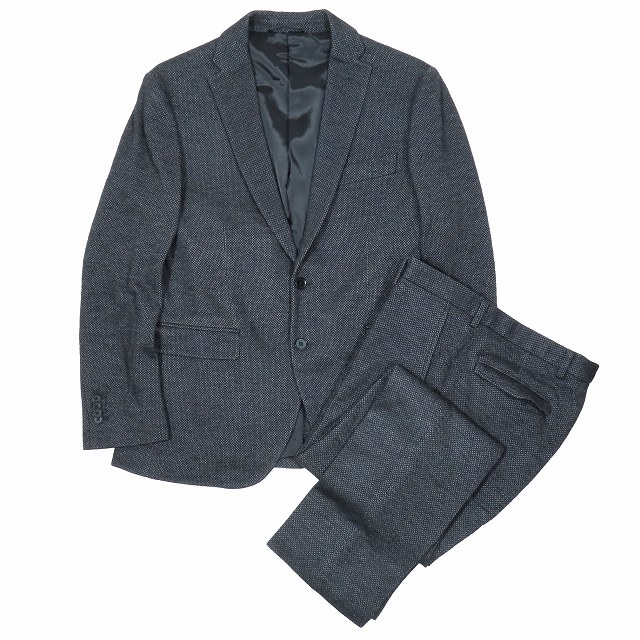 美品 ジョセフオム JOSEPH HOMME スーツ セットアップ 総柄 ウール 混 