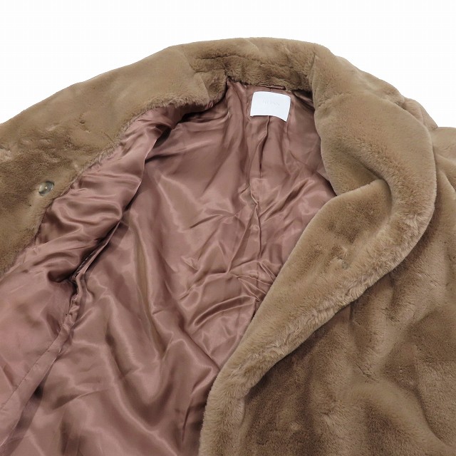 極美品 ヒューゴボス HUGO BOSS フェイクファー チェスターコート