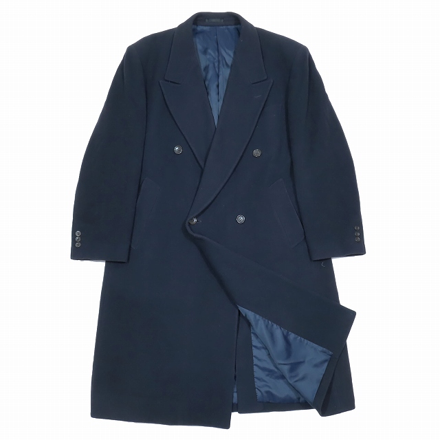 LANVIN ランバン 酸い ロングコート チェスターコート ダブル ネイビー