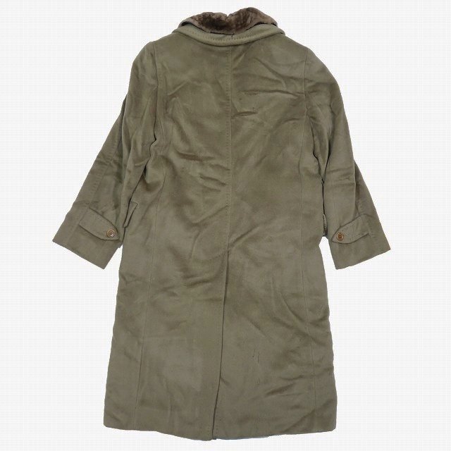 マックスマーラ MAX MARA 白タグ リアルファー衿 ウール カシミヤ  