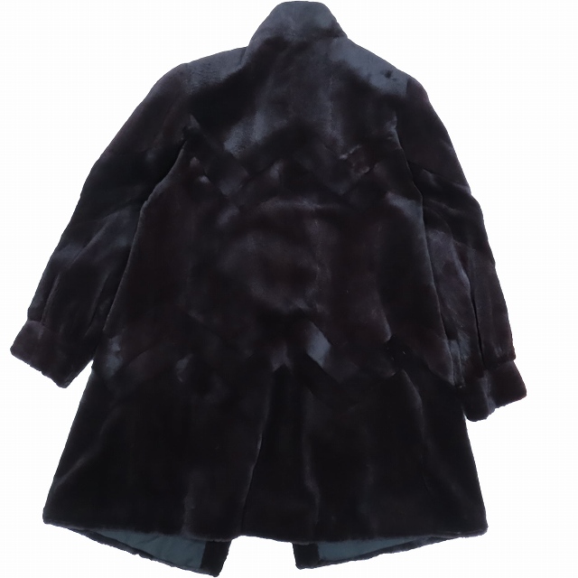 極美品☆MINK シェアードミンク 裏地総柄 本毛皮セミロング