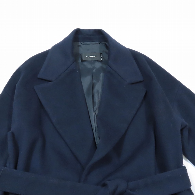 チヴィディーニ CIVIDINI ウール カシミヤブレンド ロングコート 