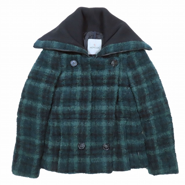 美品 モンクレール MONCLER PALAVIS ツイード タータンチェック柄 