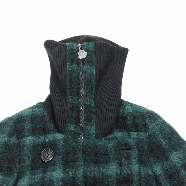 美品 モンクレール MONCLER PALAVIS ツイード タータンチェック柄 