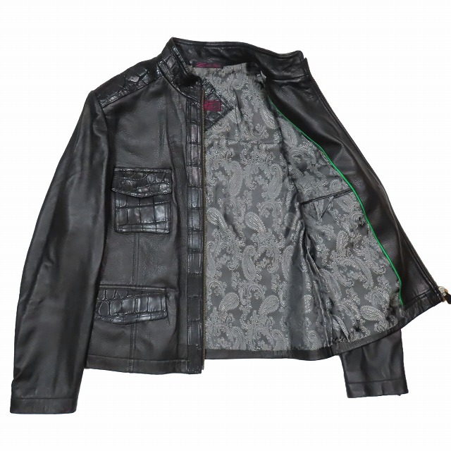 美品 ZELE PARIS ゼルパリ 最高峰 クロコダイル 鹿革 ディアスキン 