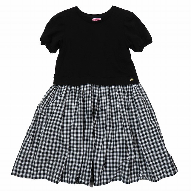 美品 ケイトスペード KATE SPADE 子供服 ドッキング ワンピース 半袖 