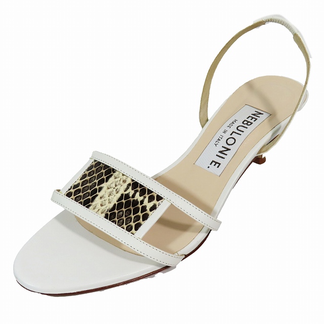 NEBULONI E. ネブローニ パイソンレザー レザー サンダル