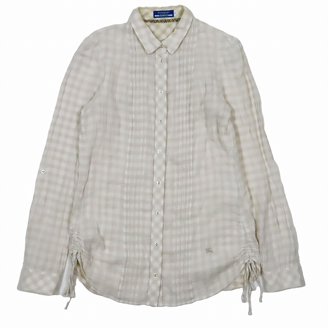 BLUE LABEL チェック柄 長袖 Tシャツ 38 BLUE LABEL チェック柄 長袖 Tシャツ 38