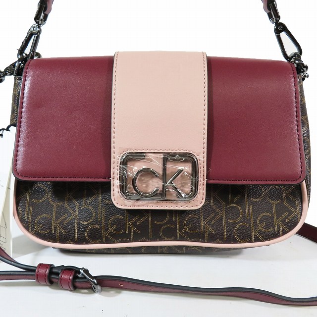 未使用品 カルバンクライン CALVIN KLEIN ロゴ総柄 2WAY ハンドバッグ 