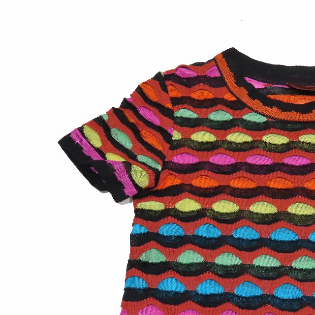 ミッソーニ MISSONI ワンピース チュニック パープル×イエロー×マルチ レディース ニット 2025年最新MISSONI ワンピースの人気アイテム - メルカリ