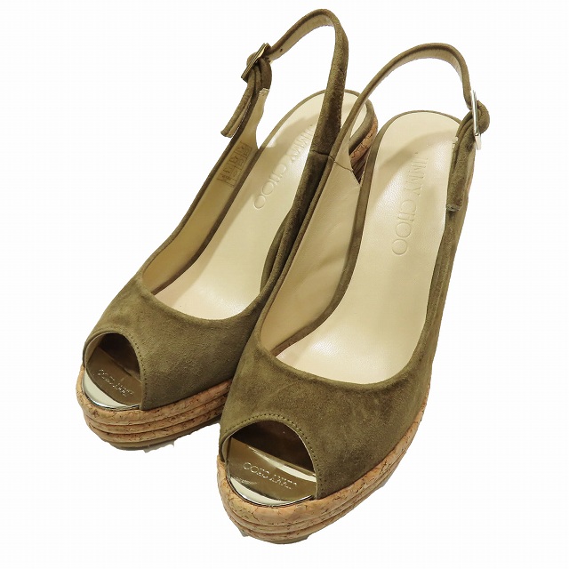 ジミーチュウ JIMMY CHOO PROVA UBO スエード ウェッジソール サンダル  