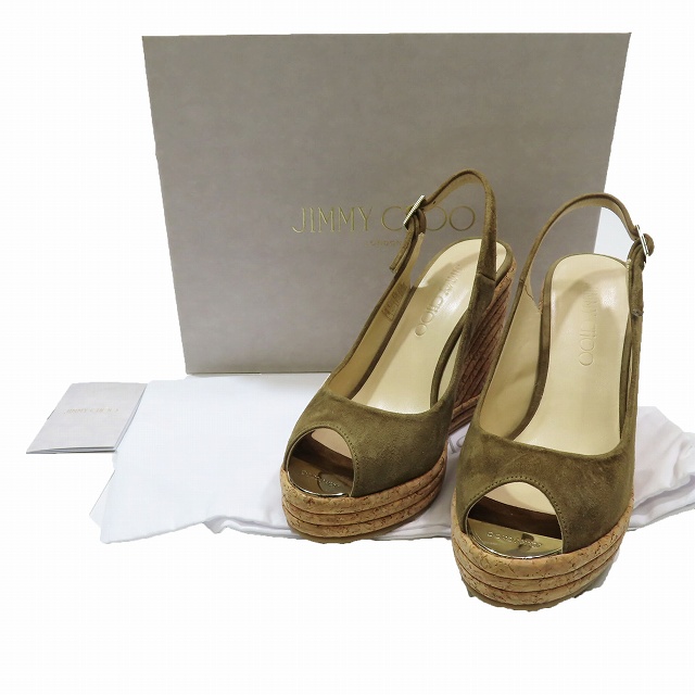 ジミーチュウ JIMMY CHOO PROVA UBO スエード ウェッジソール サンダル  
