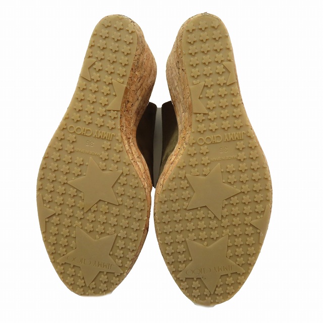 ジミーチュウ JIMMY CHOO PROVA UBO スエード ウェッジソール サンダル 