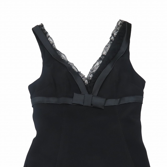 ドルチェ&ガッバーナ　ノースリーブ　ドレス　ワンピース　ブラック　36 シルク混 未使用品☆DOLCE&GABBANA ドルチェ＆ガッバーナ F6UR7T シルク100