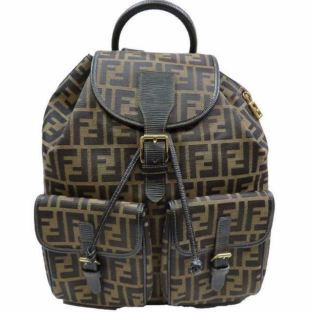 美品 フェンディ FENDI ヴィンテージ ズッカ柄 バックパック リュック 