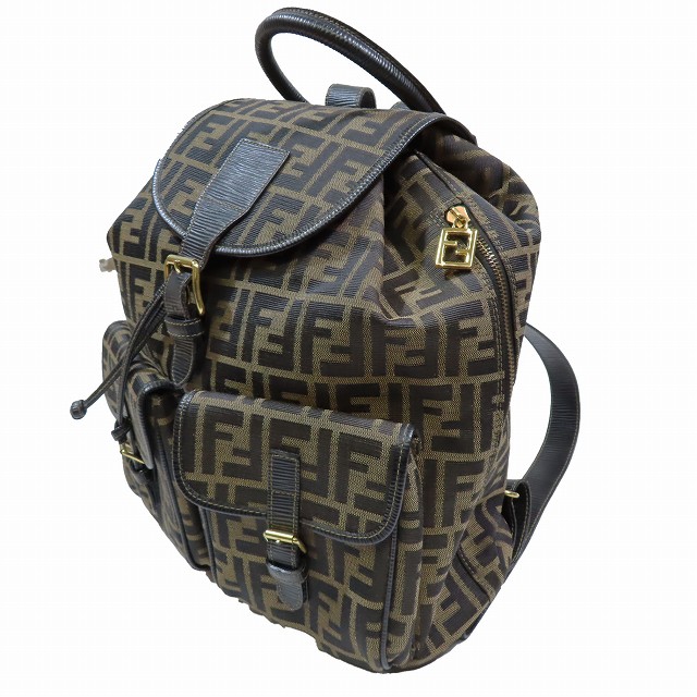 美品 フェンディ FENDI ヴィンテージ ズッカ柄 バックパック リュック  